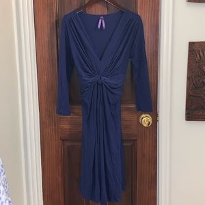 Seraphine royal blue knot front dress sz 2